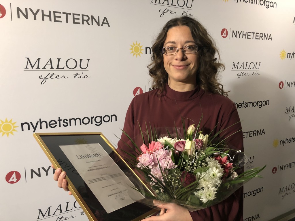 Maj-Britt Posserud får LifeWatch Award i Nyhetsmorgon TV4