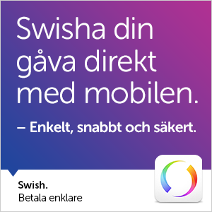 Swisha din gåva direkt med mobilen. – Enkelt, snabbt och säkert.